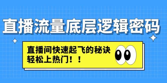 直播流量底层逻辑密码：直播间快速起飞的秘诀，轻松上热门插图