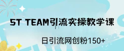 ST TEAM引流实操课,日引流网创粉100插图 ST TEAM引流实操课,日引流网创粉100插图