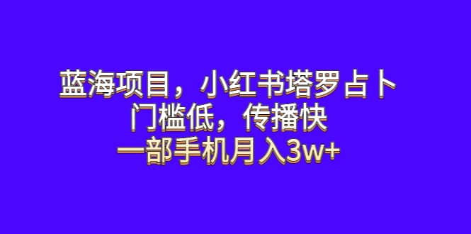 蓝海项目,小红书塔罗占卜,门槛低,传播快,一部手机月入3w插图 蓝海项目,小红书塔罗占卜,门槛低,传播快,一部手机月入3w插图