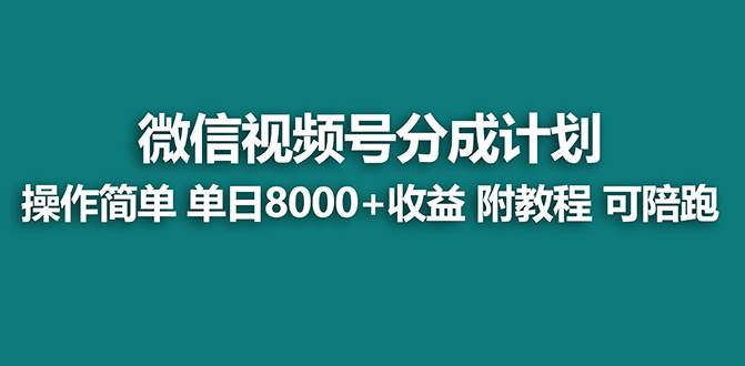 【蓝海项目】视频号分成计划,单天收益8000 ,附玩法教程!可陪跑插图 【蓝海项目】视频号分成计划,单天收益8000 ,附玩法教程!可陪跑插图