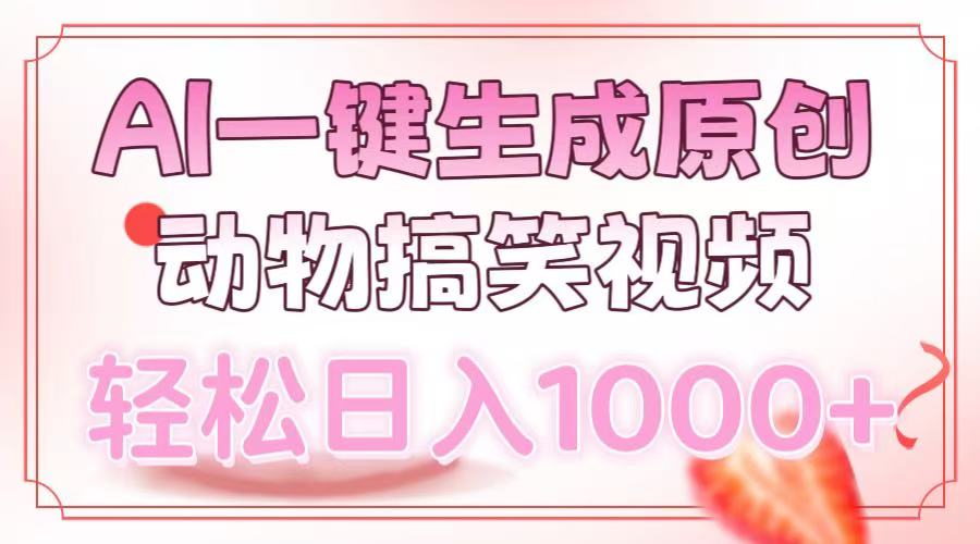 AI一键生成原创动物搞笑视频,轻松日入1000+插图 AI一键生成原创动物搞笑视频,轻松日入1000+插图