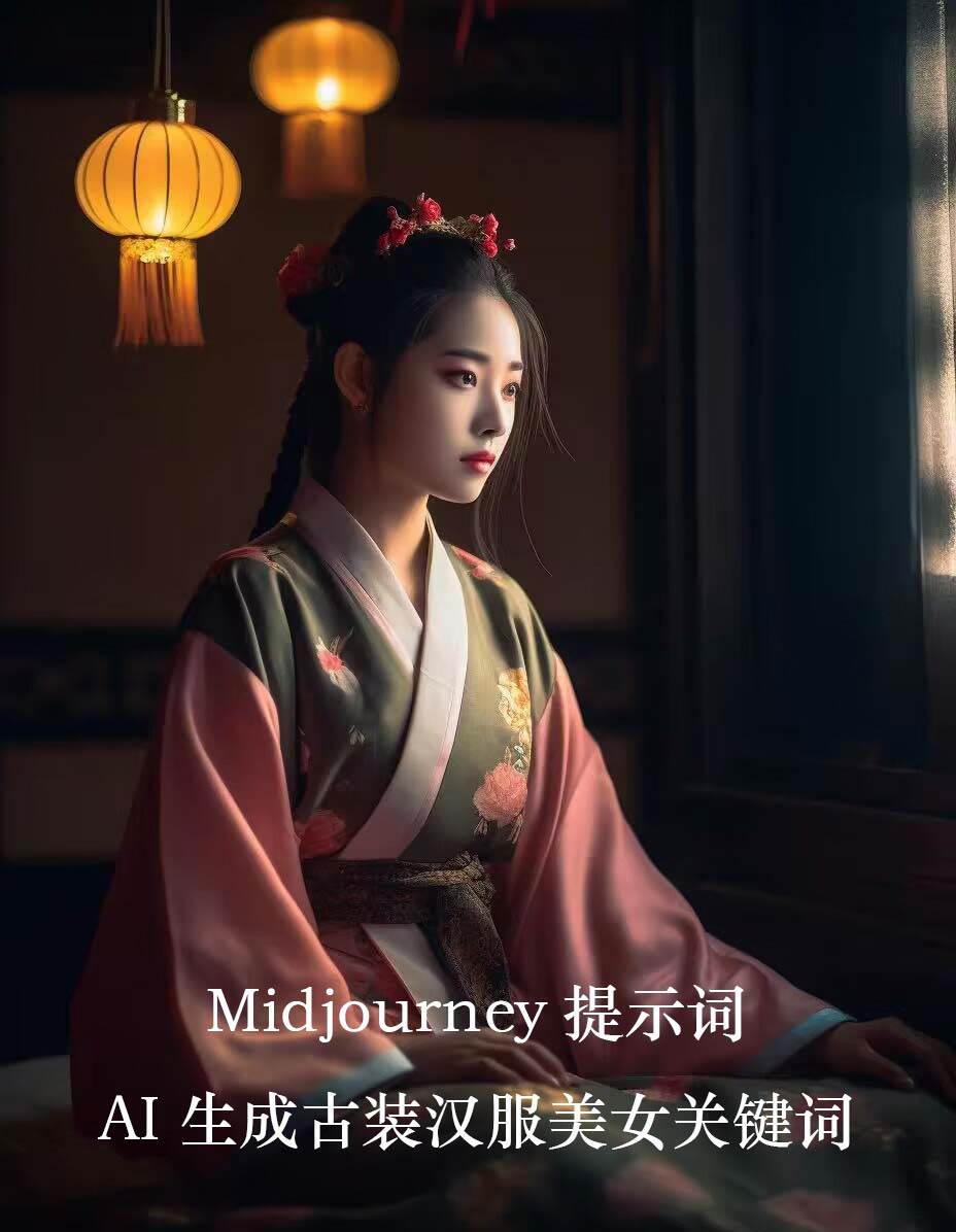 Midjourney关键词-AI生成中国风古装汉服美女人像提示关键词插图1