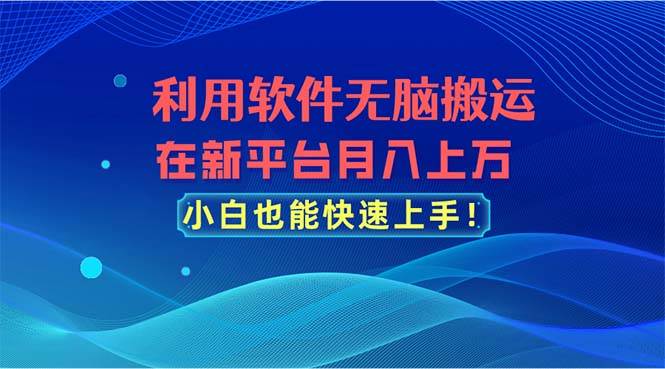 利用软件无脑搬运,在新平台月入上万,小白也能快速上手插图 利用软件无脑搬运,在新平台月入上万,小白也能快速上手插图