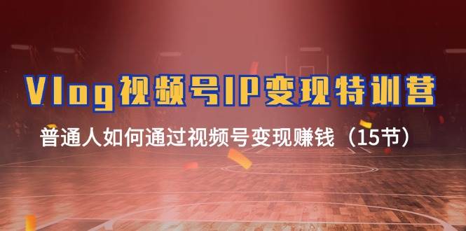 Vlog 视频号IP变现特训营,普通人如何通过视频号变现赚钱(15节)插图 Vlog 视频号IP变现特训营,普通人如何通过视频号变现赚钱(15节)插图