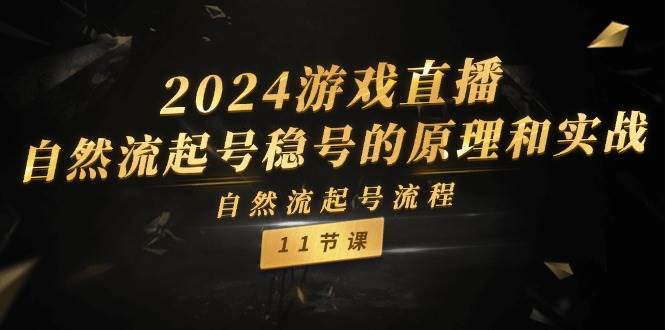 2024游戏直播-自然流起号稳号的原理和实战,自然流起号流程(11节)插图 2024游戏直播-自然流起号稳号的原理和实战,自然流起号流程(11节)插图